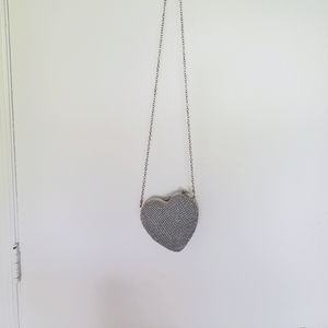 Rhinestone Purse Heart Shape
